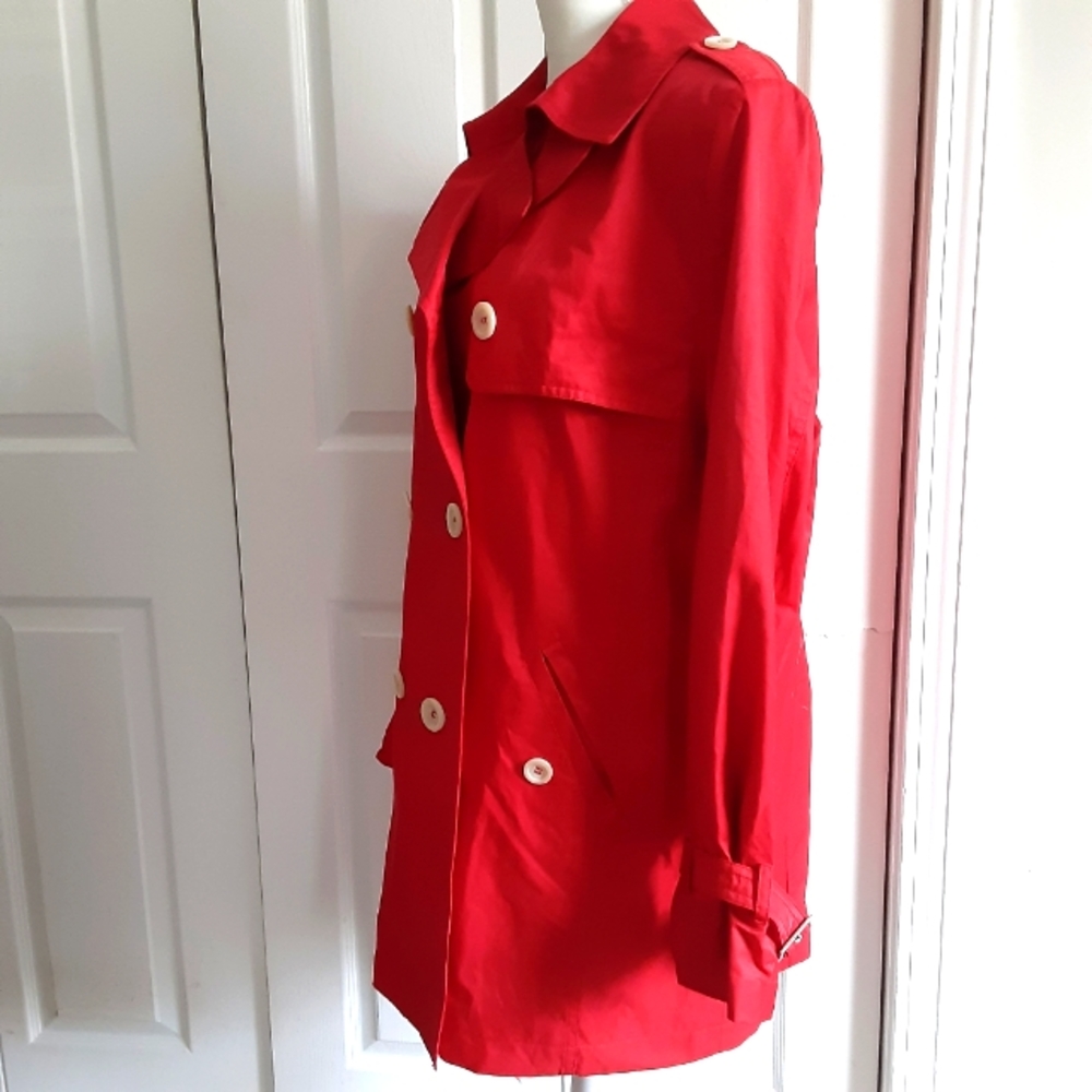 Betty Barclay Red Trench Coat - Picture 5 of 14